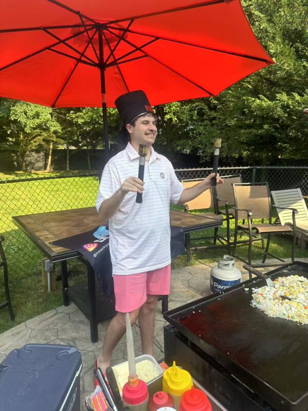 Hibachi Chef Performing Tricks